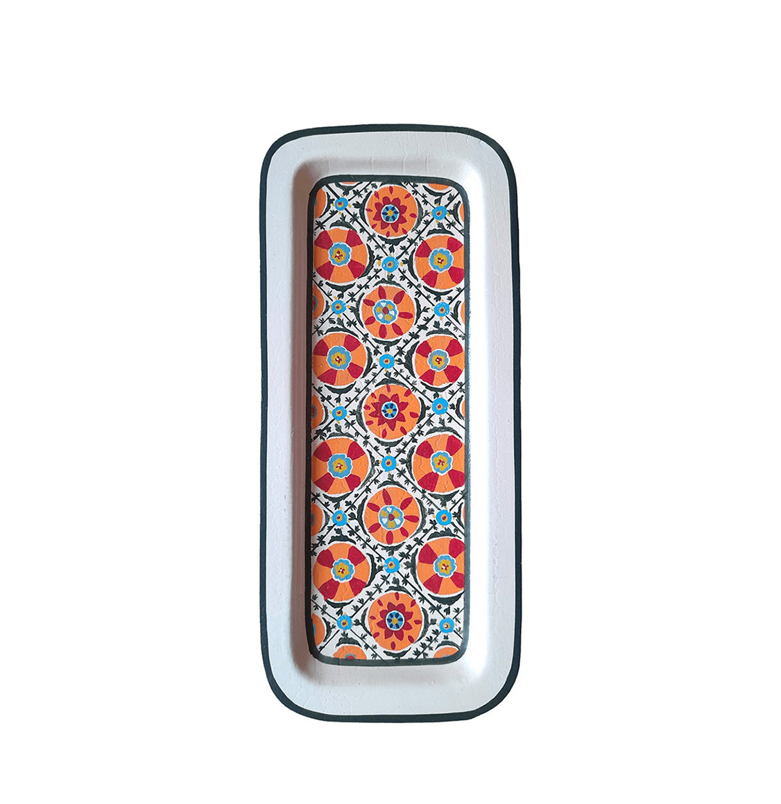 Δίσκος Les Ottomans Iron Tray Ikat White